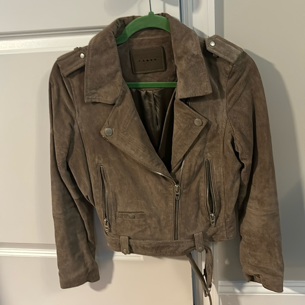 Blank NYC brown suede jacket size small